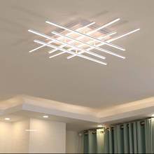 Luces de techo modernas de 70cm/100cm/120cm, lámpara de techo de cables cruzados, luminaria de sala de estar y dormitorio, accesorios de lustre de suspensión 2024 - compra barato