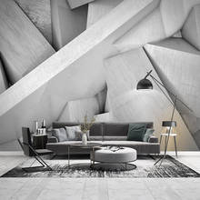 Papel tapiz fotográfico personalizado 3D, Mural estereoscópico de cemento gris, espacio arquitectónico, estudio, dormitorio, sala de estar, decoración de papel tapiz Peint 2024 - compra barato