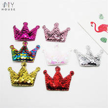 10-50Pcs Color Sequin Crown Padded Patches Appliqued DIY Craft Supplies Kids Hair Pin Accessories Ornaments Materials Ornaments 2024 - buy cheap