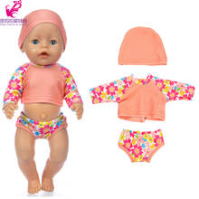 17" baby doll swimming clothes 18 inch american og girl doll bikini summer base skirt 2024 - buy cheap