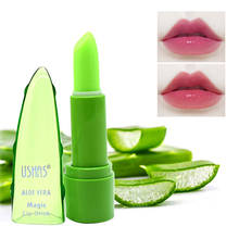 Pure Natural Aloe Vera Lip Balm Temperature Changed Color Lipstick Long Lasting Moisturizer Nourish Beauty Lip Care Makeup TSLM1 2024 - compre barato