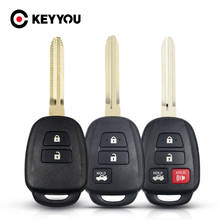 KEYYOU 10pcs Remote Key Shell Fob TOY43 Blade For Toyota CAMRY 2012 2013 2014 2015 Corolla 2014 2015 2/3/4 Buttons Car Key Case 2024 - buy cheap