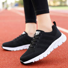 2019 Autumn Breathable Running Shoes Women Ladies Black Mesh Lace-up Non-slip Light Sneakers Soft  Outdoor Sport Gym Shoes 2024 - buy cheap