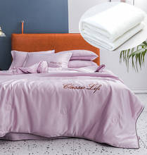 Colcha de seda lavada para adultos y niños, edredón de aire acondicionado, colcha, cubierta de cama, juegos de cama, color rosa, rojo, blanco y gris, Verano 2024 - compra barato