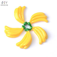 Material de resina plana para manualidades, accesorios populares para el cabello, Material de decoración de la carcasa del teléfono, fruta, plátano, 10/20 Uds. 2024 - compra barato