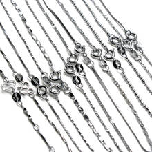 5pcs/lot 925 Silver Plated Link Chain Choker Necklaces For Women Girl Jewelry Necklace Chains 45cm Length Wholesale 2024 - buy cheap