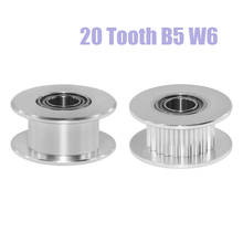 2GT 20 dientes Idler Bore 5mm y ancho 6mm con o sin dientes para correa de distribución GT2 Color negro rueda de polea sincrónica 2024 - compra barato