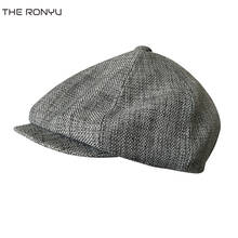 Men's Gray Stylish Caps Vintage Newsboy Cap Men Women Octagonal Hat Men Classic Style Plaid Berets Male Gatsby Retro Hat NM03-2 2024 - buy cheap