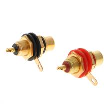 1 Pair RCA Female Socket Connector Chassis Panel Mount Adapter Terminal Plug A0NB 2024 - buy cheap