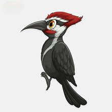 Creative Cartoon Animals Decal Woodpecker Decor Car Sticker Colored PVC Personalized 10*14.4CM 2024 - buy cheap