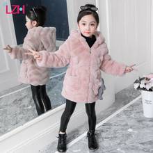 LZH 2020 Autumn Winter Fur Coat For Girls Jacket Fashion Children Warm Thicken Outerwear Coats Kids Teenagers Clothes 4-12 Year 2024 - buy cheap