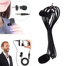 Mini micrófono condensador portátil de 1,5 m, con Clip, solapa, Lavalier, con cable para teléfono 2024 - compra barato