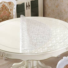 Tapete de mesa transparente da proteção do filme da tabela das toalhas de mesa do pvc da espessura redonda 1.0mm/1.5mm 2024 - compre barato