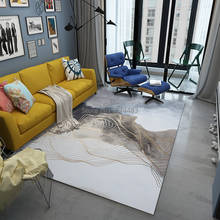 Tapete estilo europeu personalizado simples, design geométrico, sala de estar, nórdico, grande, lavável, tapete retrô para quarto 2024 - compre barato
