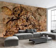 Пользовательские 3d обои европейские ретро ностальгические часы городской узор фото роспись обои для гостиной диван фон Френки 2024 - купить недорого