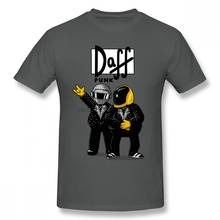 Daff панк Daft Панк футболка на заказ короткий рукав одежда модная пара оверсайз хлопок футболка с круглым вырезом под горло Homme 2024 - купить недорого