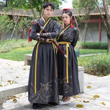 Chinese Traditional Swordsman Stage Cosplay Costume Men Ancient Hanfu Outfit Oriental Tang Dynasty Clothing Carnival Party Dress 2024 - buy cheap