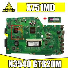 GT820M N3540-CPU X751MD Motherboard Para For Asus k751M R752M X751M X751MD X751MJ laptop Motherboard Motherboard teste 100% OK 2024 - compre barato