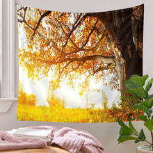 Beautiful Forest Fall Tapestry Wall Hanging Tree Carpet Boho Decor Bedroom Trippy Tapiz Pared 3d Farmhouse Home Living Curtains 2024 - buy cheap