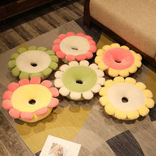 Almohada de peluche de 40CM con bonitas flores de colores para niños, juguete suave de dibujo de planta, silla para muñecas, cojín, sofá, regalos de cumpleaños 2024 - compra barato