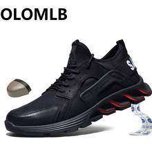 new Labor Insurance Shoes Genuine new Leather Men Steel Head Anti-smash Stab-resistant Anti-slip Non-slip Work Shoes 2024 - buy cheap