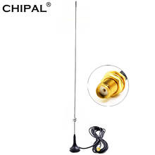 Chipal antena de carro dupla banda magnética, antena dual band uhf vhf para baofeng embutida 2024 - compre barato