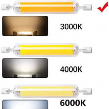 Super Bright Dimmable LED R7S Glass Tube COB Bulb Ceramics 78MM 118MM R7S Corn Lamp 15W 20W J78 J118 Replace Halogen Lampadas 2024 - buy cheap