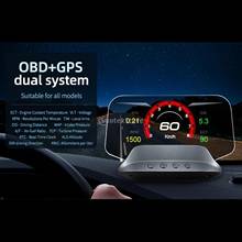 OBD2 +GPS Smart Car Head Up Display Overspeed Warning Speedometer Navigation Diagnostic Tool 2024 - buy cheap