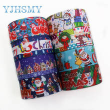 YJHD 0014 25mm 10 yards Christmas printed grosgrain ribbon packaging design, DIY accessories handmade materials 2024 - buy cheap