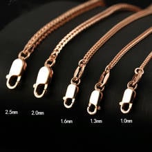 Chopin Chain 925 Silver Necklace Rose Gold Color For Men Women Long 40 45 50 55 60 65 70 80 CM Wide 1 1.3 1.6 2 2.5 MM Solid 2024 - buy cheap