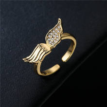 Flying Angel Wing Shape Ring For Women Girl Gold Color Fashion Cubic Zircon Party Jewelry Female Best Birthday Gift 2024 - buy cheap