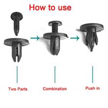 Пластиковые заклепки с отверстием, 50 шт., 6 мм/8 мм, автомобильный зажим, зажим для двери автомобиля, апертура, универсальная фиксирующая застежка, 173, автомобильные аксессуары 2024 - купить недорого