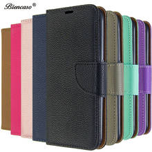 Litchi Pattern Solid Color Wallet Flip Cases For Huawei P20 Lite 2019 P30 P40 Pro Honor 8A 8S 9X Mate 20 Pro Mate 30 Lite Cover 2024 - купить недорого