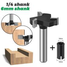 Spoilboard Surfacing Router Bit 1/4 inch 6mm Shank 1 inch Cutting Diameter + Adapter Slab Flattening Router Bit Planing Bit Wood 2024 - buy cheap