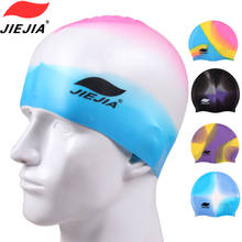 Unisex adult swim cap waterproof silicone swimming  pool hart High elasticity 2024 - buy cheap