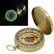 Portable Retro Luminous Brass Pocket Watch Outdoor Camping Hiking Navigation Compass Mountaineers Explorers Rescue Tool 2024 - buy cheap