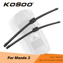 KOSOO For Mazda 3 Europe Model/Axela, Fit J Hook Arm/Side Pin Arm Model Year From 2003 To 2017 Auto Natural Rubber Wiper Blades 2024 - buy cheap