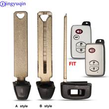 jingyuqin 10ps Remote Emergency Car Key Shell Cover Fob Uncut Blade Replacement Insert Smart Small For Toyota 2024 - compre barato