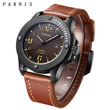 Parnis 44mm Mechanical Men's Watches 100m Waterproof Luminous Automatic Movement Luxury Sapphire Crystal Calendar Men Watch 2024 - buy cheap