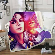 Michael Jackson 3d printed fleece blanket for Beds Hiking Picnic Thick Quilt Fashionable Bedspread Sherpa Throw Blanket style-4 2024 - buy cheap