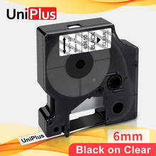 UniPlus 6mm Label Tapes for Dymo D1 43610 Black on Clear Compatible for LabelManager 160 280 210D 420P PnP Label Printer Ribbon 2024 - buy cheap