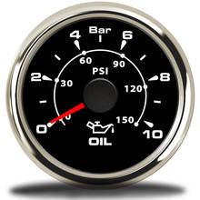 Medidor de presión de aceite de 52mm, 0-150 PSI, 0-10 Bar, 9-32V, medidor automático digital, indicador de combustible 2024 - compra barato