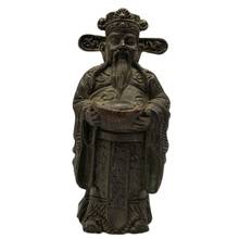 Estátua de bronze de buda tibetana chinesa, estátua de cobre antiga de riqueza 2024 - compre barato