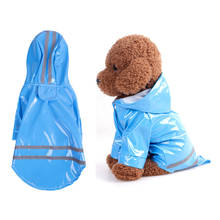 Pet Raincoat For Small And Medium Dogs Hooded Raincoat With PU Reflective Strip Teddy Coat Pet Waterproof Jacket 2024 - buy cheap