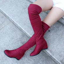 2020 Fashion Female Winter Aututmn Thigh High Boots Rubber Platform High Heels Women Over The Knee Shoes Plus Size 34-43 2024 - buy cheap