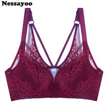 Nessayoo front closure lace plus size push up beauty back tops bh bras for women sexy lingerie intimates underwear wireless BCDE 2024 - buy cheap