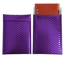 10PCS Purple Metallic Bubble Mailer Foil Bubble Bags Aluminized Postal Bags Wedding bag Gift Packaging Padded Shipping Envelopes 2024 - buy cheap