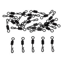 25pcs Long Body Q-Shaped Matte Black Quick Change Swivels for Carp Fishing Tackle Safety Clips 2024 - buy cheap