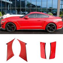 CEYUSOT For 4PCS Ford Mustang Car SIDE AIR GRILLE Wheel Brow 2015-2019 Body Kit Car Wide-Body ABS Material Wheel Eyebrow Spoiler 2024 - buy cheap