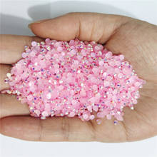 Pedras de decoração de unhas de gelatina rosa, brilhante ab 2mm,3mm,4mm,5mm,6mm facetas de resina strass plana, arte de unha, vestuário 2024 - compre barato